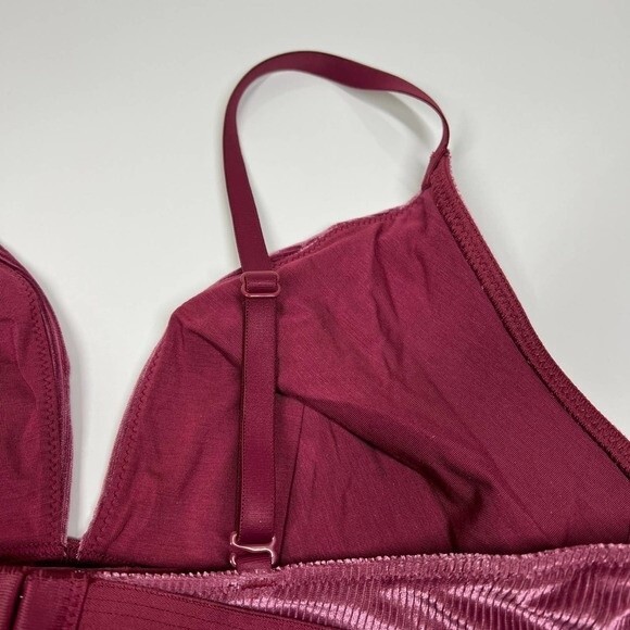 Calvin Klein bra women unlined sans double burgundy bra triangle size XL chic - Picture 6 of 13